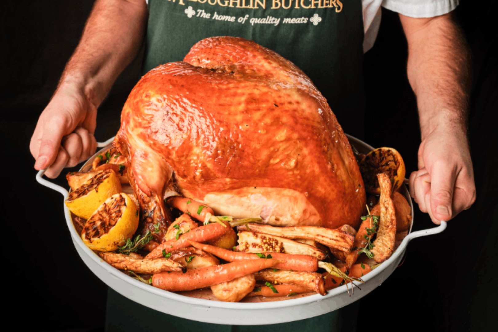 Cooked free range turkey crown